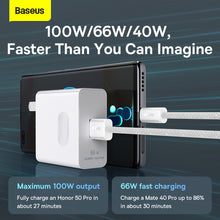Заредете изображение във визуализатора на галерията – Baseus Cable Dynamic - USB to Type C - 100W 5A 1 metre (CALD000602) white
