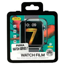 Заредете изображение във визуализатора на галерията – Tempered Glass HARD PMMA Full Glue Watch Protector for Apple Watch Series 7 45mm
