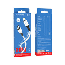 Заредете изображение във визуализатора на галерията – Borofone Cable BX79 - Type C to Lightning - PD 20W 1 metre white
