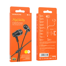 Заредете изображение във визуализатора на галерията – Borofone Earphones BM69 Universal with microphone black
