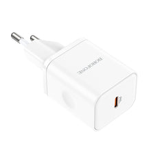 Заредете изображение във визуализатора на галерията – Borofone Wall charger BN6 Field - Type C - QC 3.0 PD 20W white
