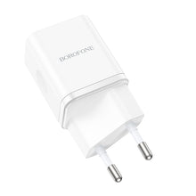 Заредете изображение във визуализатора на галерията – Borofone Wall charger BN6 Field - Type C - QC 3.0 PD 20W white
