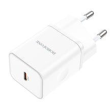Заредете изображение във визуализатора на галерията – Borofone Wall charger BN6 Field - Type C - QC 3.0 PD 20W white
