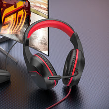 Заредете изображение във визуализатора на галерията – Borofone Headphones BO104 Phantom gaming with microphone black-red
