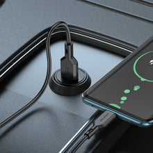 Заредете изображение във визуализатора на галерията – Borofone Car charger BZ18 - USB - QC 3.0 18W with USB to Typ C cable black
