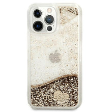 Заредете изображение във визуализатора на галерията – Original Case GUESS Glitter Charms Hardcase GUOHCP13XGLHFLGO for Iphone 13 Pro Max Gold
