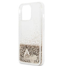 Заредете изображение във визуализатора на галерията – Original Case GUESS Glitter Charms Hardcase GUOHCP13XGLHFLGO for Iphone 13 Pro Max Gold
