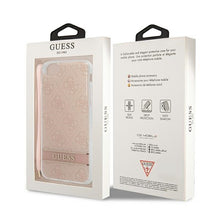 Заредете изображение във визуализатора на галерията – Original Case GUESS 4G Print Strap Hardcase GUOHCI8H4STP for Iphone 7/8/SE 2020/SE 2022 Pink
