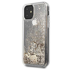 Заредете изображение във визуализатора на галерията – Original Case GUESS Glitter Charms Hardcase GUOHCN61GLHFLGO do Iphone 11/XR Gold
