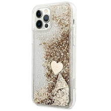 Заредете изображение във визуализатора на галерията – Original Case GUESS Glitter Charms Hardcase GUOHCP12MGLHFLGO for Iphone 12/12 Pro Gold
