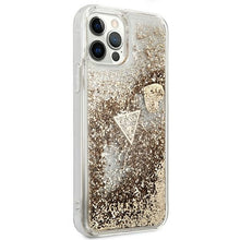 Заредете изображение във визуализатора на галерията – Original Case GUESS Glitter Charms Hardcase GUOHCP12MGLHFLGO for Iphone 12/12 Pro Gold
