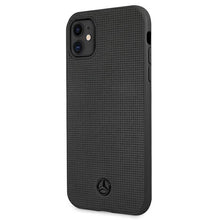 Заредете изображение във визуализатора на галерията – Original Case MERCEDES Leather Meshed Metal LogoHardcase MEHCN61MBLBK for Iphone 11 Black
