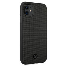 Заредете изображение във визуализатора на галерията – Original Case MERCEDES Leather Meshed Metal LogoHardcase MEHCN61MBLBK for Iphone 11 Black
