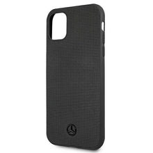 Заредете изображение във визуализатора на галерията – Original Case MERCEDES Leather Meshed Metal LogoHardcase MEHCN61MBLBK for Iphone 11 Black
