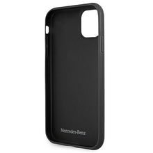 Заредете изображение във визуализатора на галерията – Original Case MERCEDES Leather Meshed Metal LogoHardcase MEHCN61MBLBK for Iphone 11 Black
