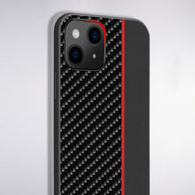 Заредете изображение във визуализатора на галерията – Tel Protect CARBON Case for Xiaomi Redmi Note 11 Pro/Note 11 Pro 5G Black with red stripe
