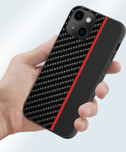 Заредете изображение във визуализатора на галерията – Tel Protect CARBON Case for Xiaomi Redmi Note 11 Pro/Note 11 Pro 5G Black with red stripe
