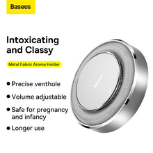 Заредете изображение във визуализатора на галерията – Baseus Car aroma diffuser stick-on base + 4 aroma pads (SUXUN-JS0S) silver
