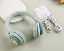Заредете изображение във визуализатора на галерията – GJBY headphones - BLUETOOTH CA-030 Dinosaur Light pink
