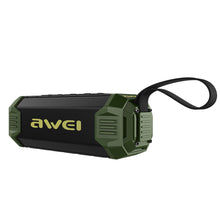 Заредете изображение във визуализатора на галерията – Awei Portable Bluetooth Speaker Y280 waterproof IPX4 with radio Black-green
