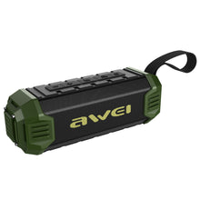 Заредете изображение във визуализатора на галерията – Awei Portable Bluetooth Speaker Y280 waterproof IPX4 with radio Black-green
