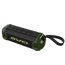 Заредете изображение във визуализатора на галерията – Awei Portable Bluetooth Speaker Y280 waterproof IPX4 with radio Black-green
