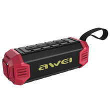 Заредете изображение във визуализатора на галерията – Awei Portable Bluetooth Speaker Y280 waterproof IPX4 with radio Black-red
