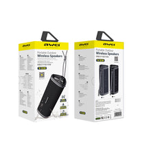 Заредете изображение във визуализатора на галерията – Awei Portable Bluetooth Speaker Y331 TWS waterproof IPX6 Black
