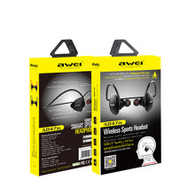 Заредете изображение във визуализатора на галерията – Awei Bluetooth Earphones > Sport A847BL Waterproof IPX4 Black
