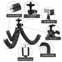 Заредете изображение във визуализатора на галерията – Phone holder - flexible tripod - black
