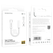Заредете изображение във визуализатора на галерията – Borofone Adapter BV15 Audio - Type C to jack 3,5mm - silver
