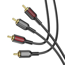 Заредете изображение във визуализатора на галерията – Borofone Cable BL13 - 2RCA to 2RCA - 1,5 metres black
