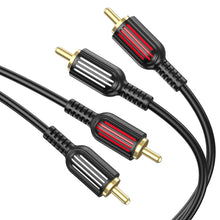 Заредете изображение във визуализатора на галерията – Borofone Cable BL13 - 2RCA to 2RCA - 1,5 metres black
