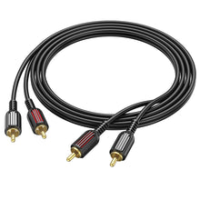 Заредете изображение във визуализатора на галерията – Borofone Cable BL13 - 2RCA to 2RCA - 1,5 metres black

