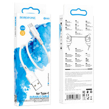 Заредете изображение във визуализатора на галерията – Borofone Cable BX80 Succeed - USB to Type C - 3A 1 metre white
