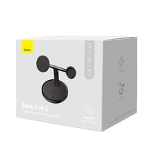 Заредете изображение във визуализатора на галерията – Baseus Swan Magnetic holder 3 in1 with induction charging 20W (WXTE000001) black
