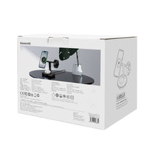 Заредете изображение във визуализатора на галерията – Baseus Swan Magnetic holder 3 in1 with induction charging 20W (WXTE000001) black
