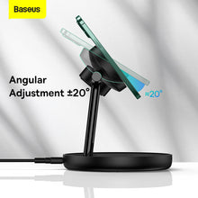 Заредете изображение във визуализатора на галерията – Baseus Swan Magnetic holder 3 in1 with induction charging 20W (WXTE000001) black
