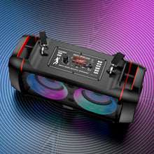 Заредете изображение във визуализатора на галерията – KAKU Portable Bluetooth Speaker KSC-689 Kusheng karaoke with microphone Black
