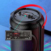 Заредете изображение във визуализатора на галерията – KAKU Portable Bluetooth Speaker KSC-701 Xuanguang karaoke with microphone black
