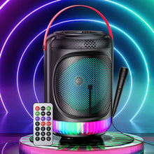 Заредете изображение във визуализатора на галерията – KAKU Portable Bluetooth Speaker KSC-701 Xuanguang karaoke with microphone black
