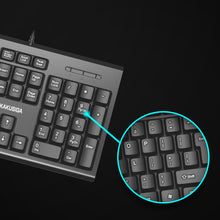 Заредете изображение във визуализатора на галерията – KAKU Wired keyboard KSC-359 Aobo black
