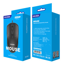 Заредете изображение във визуализатора на галерията – KAKU Wired computer mouse KSC-355 Yuantu optical 1500DPI black
