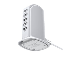 Заредете изображение във визуализатора на галерията – KAKU Wall charger KSC-741 Jufeng - 5xUSB - 5A white
