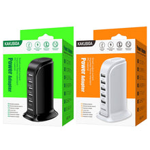 Заредете изображение във визуализатора на галерията – KAKU Wall charger KSC-741 Jufeng - 5xUSB - 5A white
