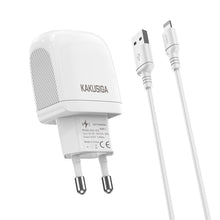 Заредете изображение във визуализатора на галерията – KAKU Wall charger KSC-694 Xuansu - 2xUSB - 2,4A with USB to Lightning white
