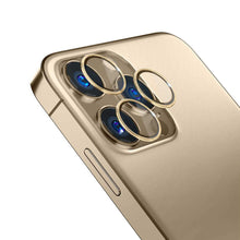 Заредете изображение във визуализатора на галерията – Hybrid Tempered Glass for camera 3MK Lens Protection Pro for Iphone 14 Pro/14 Pro Max gold
