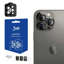 Заредете изображение във визуализатора на галерията – Hybrid Tempered Glass for camera 3MK Lens Protection Pro for Iphone 14 Pro/14 Pro Max graphite
