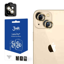 Заредете изображение във визуализатора на галерията – Hybrid Tempered Glass for camera 3MK Lens Protection Pro for Iphone 14 gold
