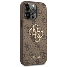 Заредете изображение във визуализатора на галерията – Original Case GUESS 4G Big Metal Logo GUHCP14X4GMGBR for Iphone 14 Pro Max brown
